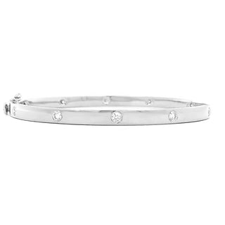 14KW FLUSH-SET DIAMOND BANGLE