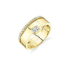 14KY GOLD WIDE RING WITH .24CT