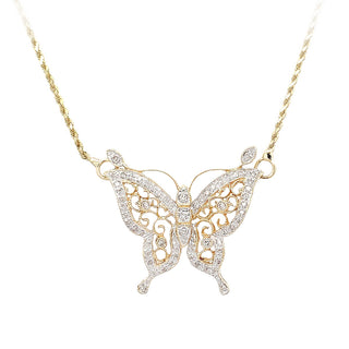 Vintage butterfly necklace