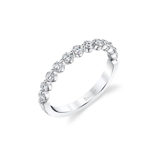 SINGLE PRONG DIAMOND WEDDING BAND