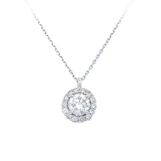 1.56ct halo pendant