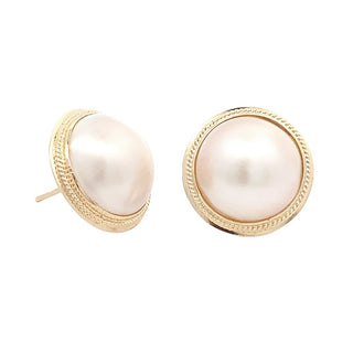 Vintage mabe pearl earrings