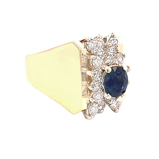 Wide sapphire ring