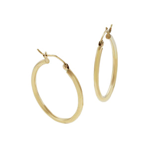 14k 1" thin hoops