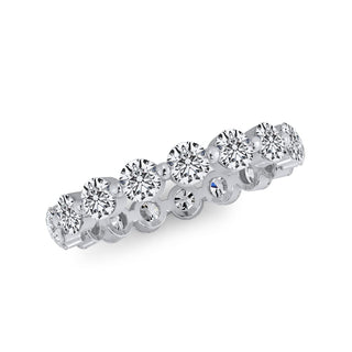 Round Brilliant Cut Single Prong Eternity Band