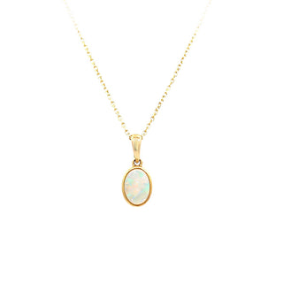 Opal solitaire pendant