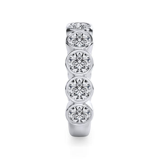 Round Brilliant Cut Bezel Set 3/4 Eternity Ring