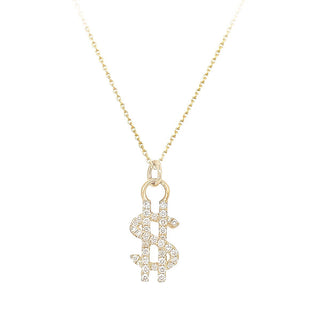 DIAMOND DOLLAR SIGN PENDANT