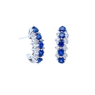 Vintage sapphire hoops