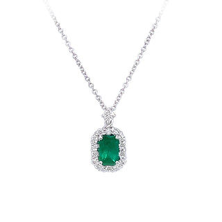 18KY GOLD 16" 0.65CT EMERALD-C