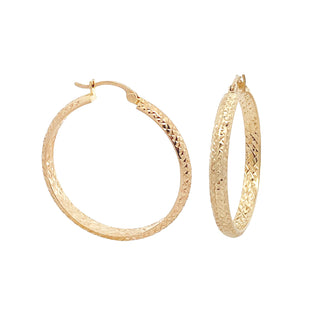 Vintage diamond-cut hoops