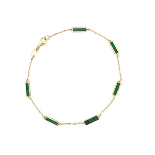 Malachite station bracelet