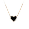 SMALL ONYX HEART NECKLACE