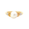 18KY PEARL 3-STONE RING