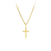 14KY GOLD 15" SMALL CROSS WITH