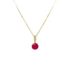 14KY GOLD 18" 4MM RUBY SOLITAI