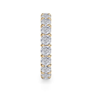 Cushion Cut Gallery Eternity Ring