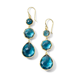 18KY IPPOLITA DARK BLUE TOPAZ DROPS