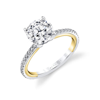 2-TONE RING MOUNTING WITH DIAMONDS