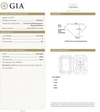 LOOSE DIAMOND: 1.52CT RADIANT