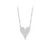 14KW SMALL PAVE HEART NECKLACE