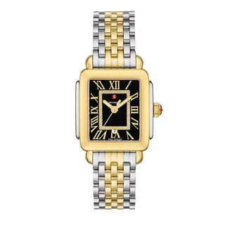 2-Tone Michele "Deco Noir watch