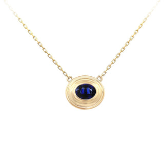 Sapphire solitaire necklace