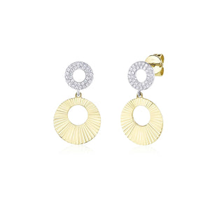 2-circle pave earrings