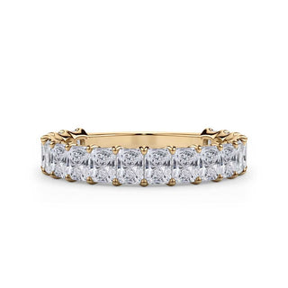 Radiant Cut U Scallop 3/4 Eternity Ring