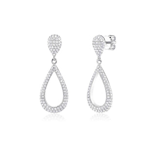 Pave teardrop earrings