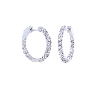 Lab diamond 1ct  hoops