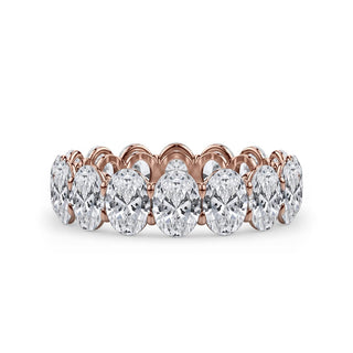 Oval Cut Gallery Eternity Ring