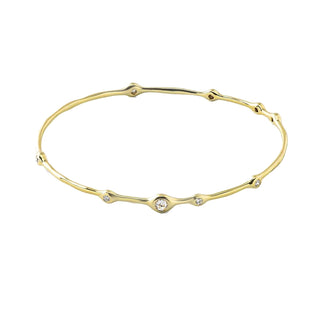 18KY IPPOLITA 9-DIAMOND BANGLE