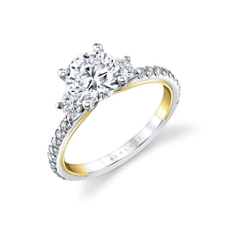 2-TONE RING MOUNTING WITH DIAMONDS