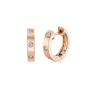 14K ROSE GOLD SMALL HUGGIE HOO