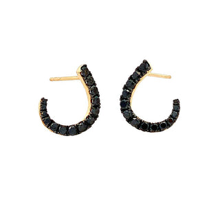 Black diamond "U" studs