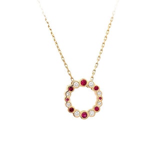 Ruby circle pendant