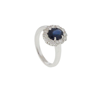 Oval Sapphire & Diamond Ring