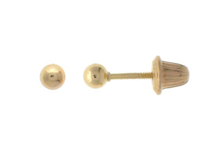 14KY GOLD 3MM BALL STUD EARRIN