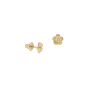 14KY GOLD EARRINGS FLOWER WITH
